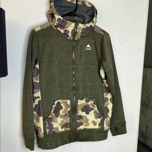 Unisex Burton Oak Full-Zip Camo Fleece Hoodie